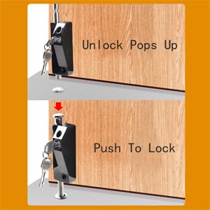 MY MIRONEY Black Sliding Door Lock for Window Glass Patio Doors Auxiliary Security Lock(Uses Yale Lock Keyway)