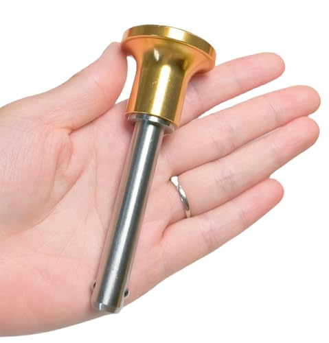 Gold Handle Locking pin, 304 Stainless Steel Grip Button Locking Quick-Release pin (Dia:1/2"(12mm), Clamping Length:2-3/8”(60mm)) Dia:1/2"(12mm) Clamping length:2-3/8”(60mm)