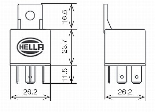 HELLA 933332061 24V 10/20A SPDT Mini ISO Relay with Bracket, Multi