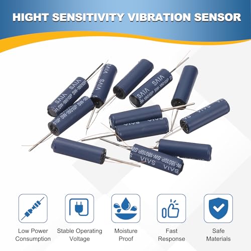 MECCANIXITY 24 Pcs SW-18010P High Sensitivity Vibration Sensor 24V 0.2mA Blue