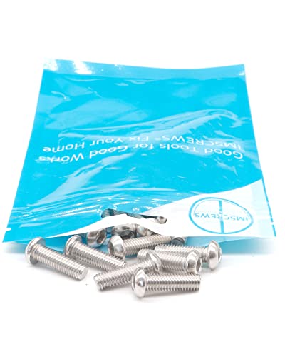 IMScrews 1/4-20 x 5/8" Button Head Socket Cap Bolts Screws, 304 Stainless Steel, Allen Hex Drive, Pack of 100 #1/4"-20 x 5/8"