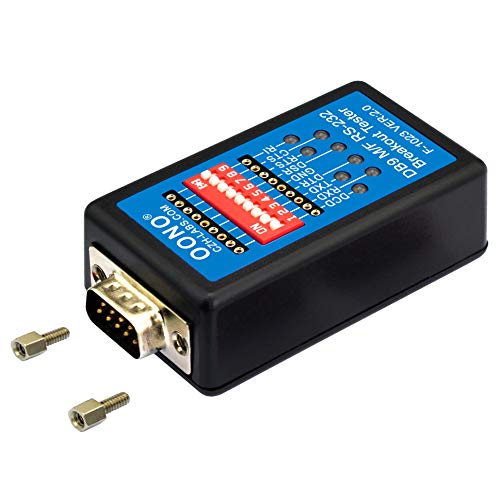 RS232 Breakout Tester LED Monitor, DB9 Male to Female Breakout Module DB9 MF