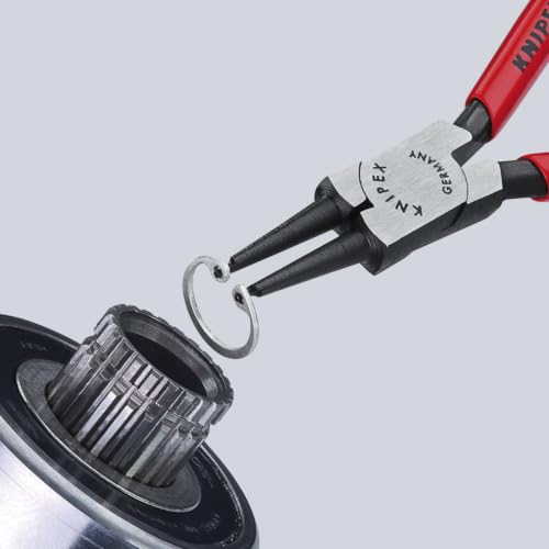KNIPEX Tools - Circlip Pliers, Internal, Straight, 3/4"-2 23/64" Bore Dia. (4411J2), 7.25 Red 7.25-Inch Classic