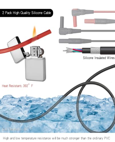 Multimeter Leads Kit, 3.94 Ft Silicone Lead,25-Piece Back Probe Kit 25