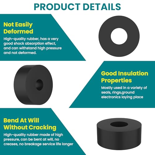 24Pcs 3 Sizes Multi-Purpose Rubber Spacers Kit 25*10*25mm