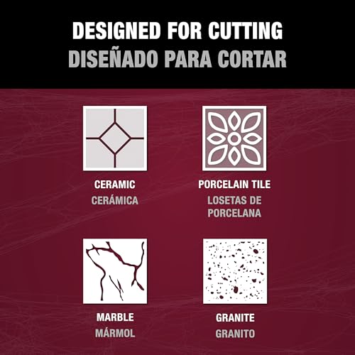 QEP 7-7008BW 7" Premium Diamond Blade for Wet Cutting of Porcelain, Ceramic, Granite and Marble Tile (1 Pack) 7"