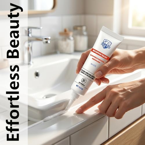 White Bathroom Caulk with Tool Kit (5.3 oz) 1
