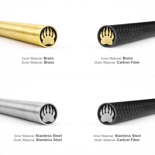 Mosaic Pin for Knife | Decorative Brass Heavy Duty Knife Handle Pins for Fixed Blade Knives | Handmade Pocket Knife Pins Tools (Bear Claw, 3/8" (10mm)) Bear Claw 3/8" (10mm)