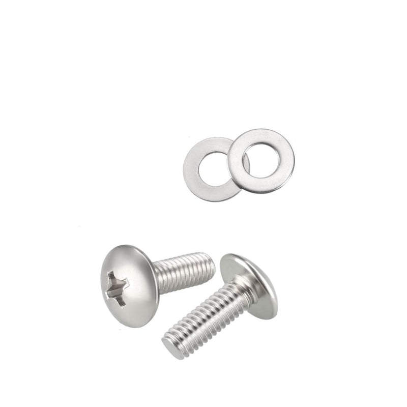 Vesa Screws M4x12mm, 20 Pcs TV Screws,20 Pcs M4 Washer, Phillips Head, Silver Tone