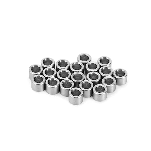 INJORA Washers Spacers- M2.5 Flat Stainless Steel Washers Spacers for 1/18 RC Crawler TRX4M,80PCS (4M-52) (Pack of 3) 4mm (Pack of 3)