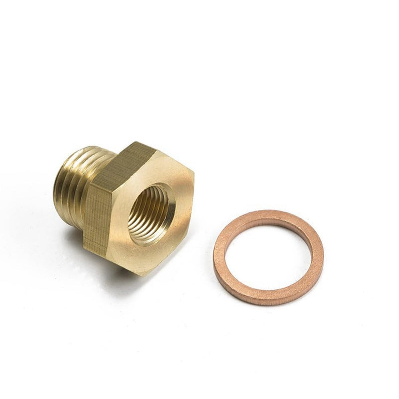 2PCS 1/8" NPT to M16x1.5 Male Pressure Temperature Gauge Sender Adapter With A Crush Washer