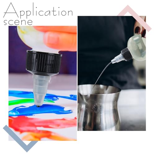 GORGECRAFT 50Pcs 18/410 Squeeze Bottle Cap Heads Twist Dispensing Lids Plastic Black Squeeze Tops Replacement Caps for Squeeze Extruded Glue Water Bottle Paint Lids Applicator Inner Diameter 18.5mm