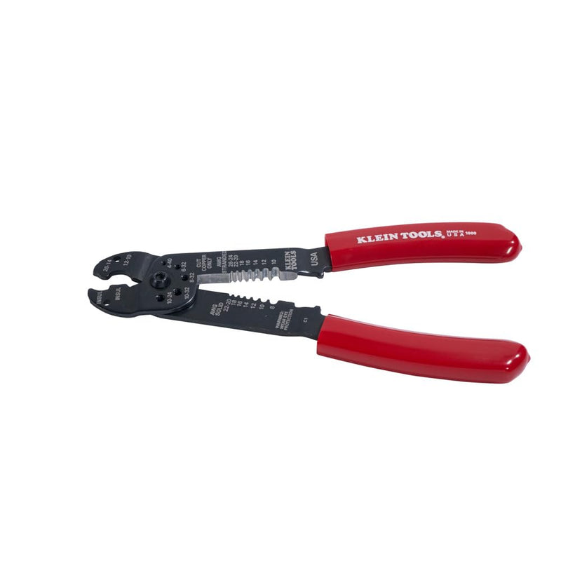 Klein Tools 1000 Multi Tool, Made in USA, 6-in-1 Stripper, Crimper, Wire Cutter, Screw Measure and Shears, Multi-Purpose Lineman Tool