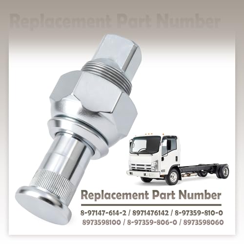 Rear Left Wheel Nuts & Stud Kit Compatible with Isuzu NPR NQR NRR Reach for 1987-2015, Replace 8-97147-614-2 8971476142 8-97359-810-0 8-97359-806-0 8973598100 8973598060 Repair Tools