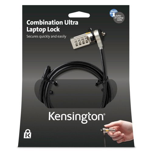 Kensington Combination Ultra Cable Lock for Laptops and Other Devices (K64675US),Silver