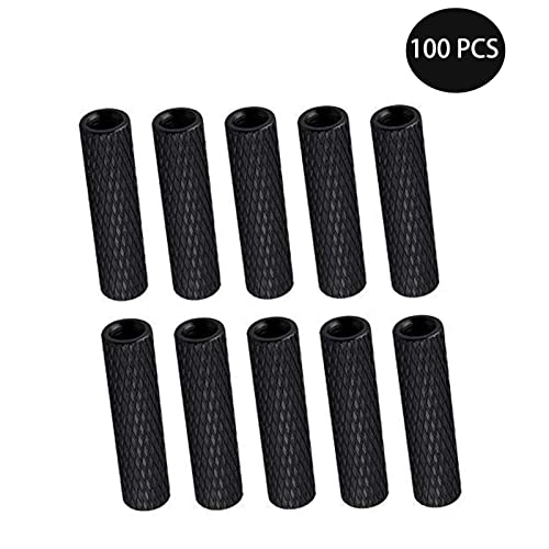 100Pcs M3X35 OD=5mm Aluminum Knurled Standoffs for RC/Drone/Quadcopter/FPV/Racing Car/Simracing/Mechanical Accessories Model Parts (Knurled Standoff 35mm,Black,100) Knurled Standoff 35mm 100