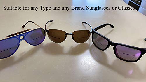 WENDA 4 Pack, +1.50 Great View Reusable Stick-On Bifocal Lenses Reader Magnifying Adhesive Reading Lens Sticker Sport Sunglass Safety Glasses Magnifier Add On Goggles (4 Pack, +1.5)