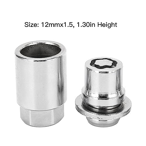 Wheel Lock Lug Nuts, M12x1.5 Wheel Lock Lug Nut Set 1.3in Height Replacement for IS300 IS250 IS350 IS200T ES300 ES330 ES350 ES300H ISF Car Wheel Locking Lug Nut Kit OE 0001699115 0027600900