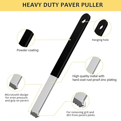 Gugxiom 2Pcs Paver Puller, Paver Extractor Tool with Micro Teeth