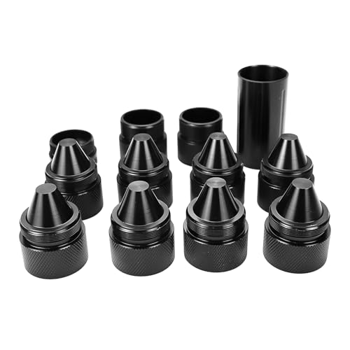 1.375''X24 Cone Shaped Parts - Stainless Steel Aluminium Replacement Sealed End - Compatible with Volvo, Kenworth, Peterbilt, Freightliner, Mack International Trucks (Black)