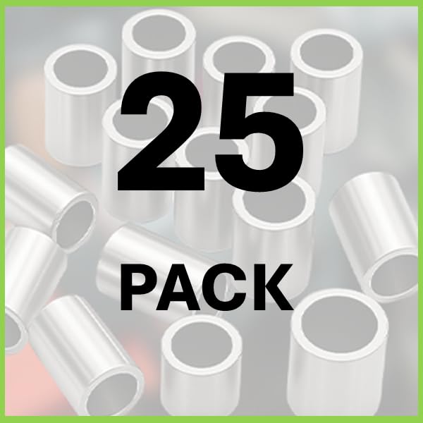 Aluminum Spacer 1/2" OD x 3/8" ID x 1" Long-Round Spacer Unthreaded Standoff Bushing Plain Finish, Fits Screws Bolts 3/8" by Metal Spacers Online (25 Pack) 1" Length 25