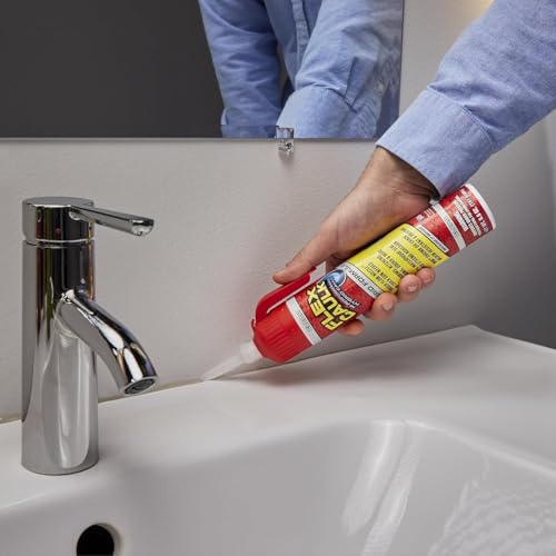 Flex Caulk Hybrid Polymer Waterproof Sealant, White, 9 oz, 1-Pack