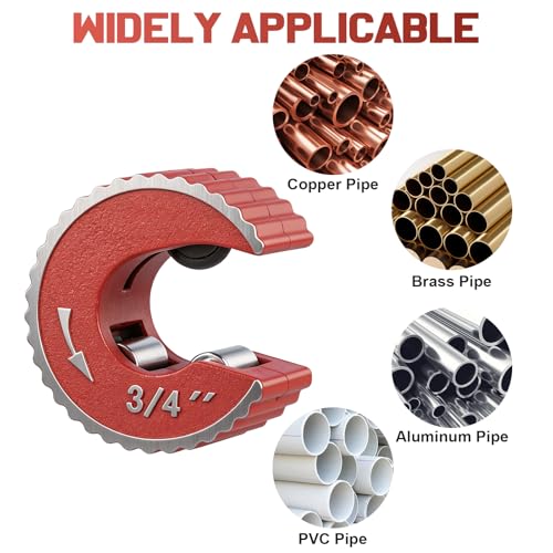 3PCS Copper Tubing Cutter Set, 1/2", 3/4", 1" Pipe Cutter