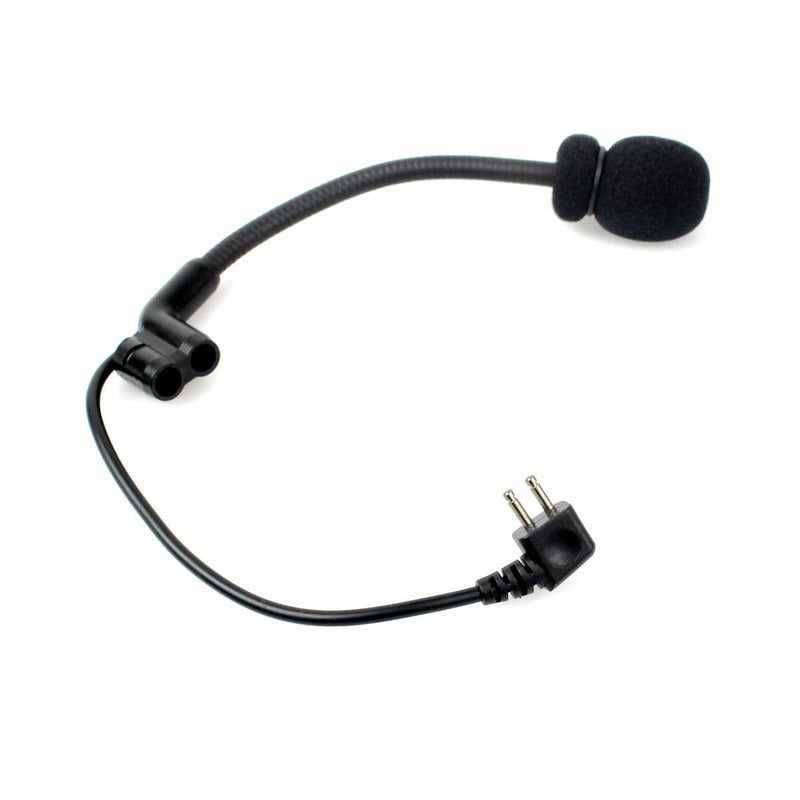 Fumei 2 Pin Boom Mic Electret Condenser Hanger Rod Microphone | Compatible with Peltor Comtac, Noise Reduction Headset