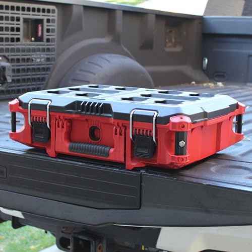 Alpha Engineered Aluminum Packout Rails 3.2in for Milwaukee 48-22-8424 Black 3.2" (81.5mm) - 4 Pack