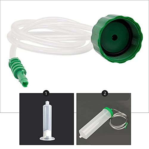 Utoolmart Air Tubing Glue Dispenser Syringes 100CC Clear Adapter for Industrial, Pack of 1 Plastic Cover Plastic Cover 100cc，1pcs
