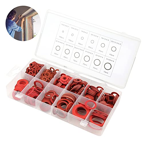 Ejoyous 600Pcs Fiber Flat Washer Assortment for Plumbing 12 Sizes