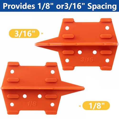 [AUSTRALIA] - 6 Pcs ABS Deck Board Spacer, 1/8 and 3/16 Inch Deck Board Spacing Tool 6 Pcs