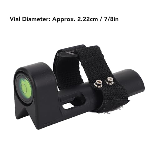 Adjustable Grade Rod Level, Aluminum Alloy Survey Rod Bubble Level for Round and Rectangular Bars, Large Vial Design