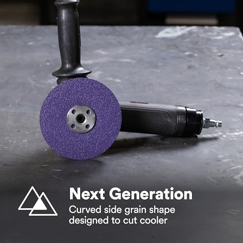 3M Cubitron 3 Abrasive Fibre Disc 33505, 80+, 5 in x 7/8 in, Precision Shaped Ceramic Grain, High Cut Rate, Long Life Abrasive Disc for Metal Finishing, Weld Removal, and Paint Stripping, Pack of 5 80+