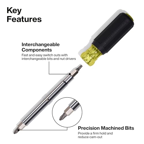 Klein Tools 32500SDKIT Multi-Bit Screwdriver and Nut Driver Set with Cushion-Grip Handles, Includes Stubby, 11-in-1, and 4-in-1 Electronics Drivers 3-Piece Set