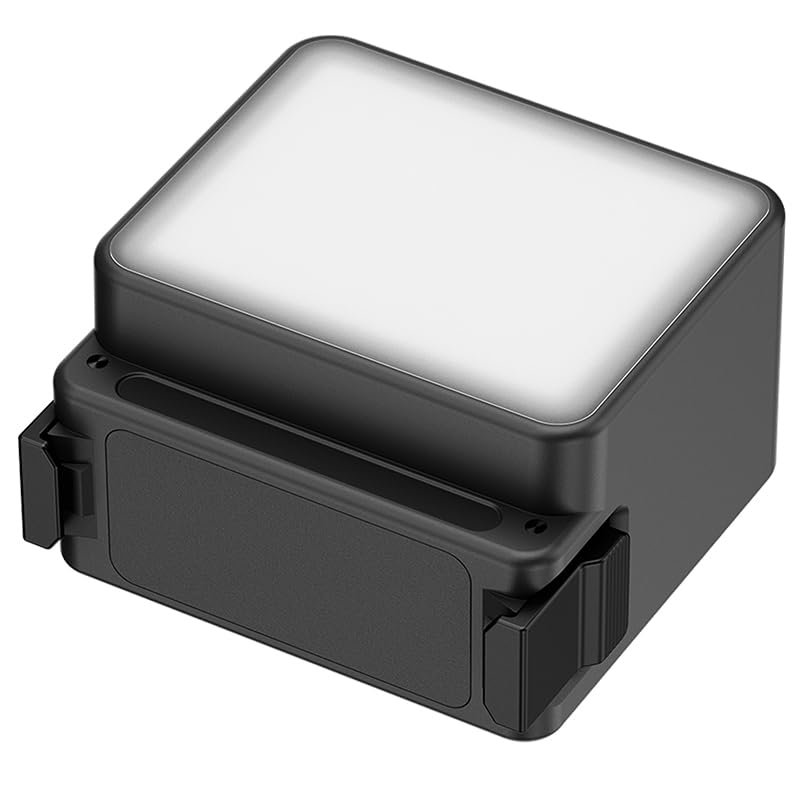 JJC Magnetic Auxiliary Light for DJI Osmo Action 5 Pro 4 3, Rechargeable Mini LED Video Light, for Selfie Vlog Recording, Lightweight IPX5 Waterproof Light for Osmo Nano