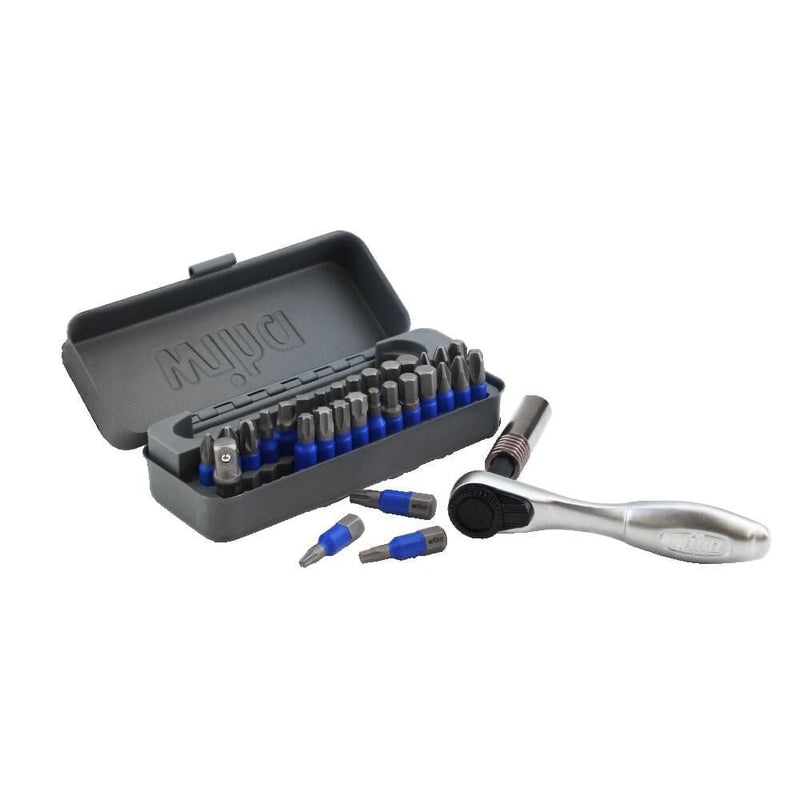 Wiha 76889 32 Piece GoBox TerminatorBlue Impact Bit Set with Mini Ratchet Impact + Mini Ratchet Set, 32 piece
