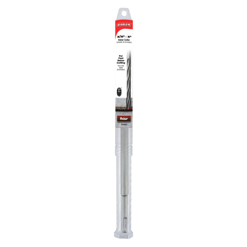 Diablo SDS-Plus Rebar Cutter - 5/8" Diameter, 12" Length, 5" Working Length | Ideal for Cutting Rebar and Steel in Concrete, Optimized Flute Design - DMAPLRC1040 5/8" x 12"