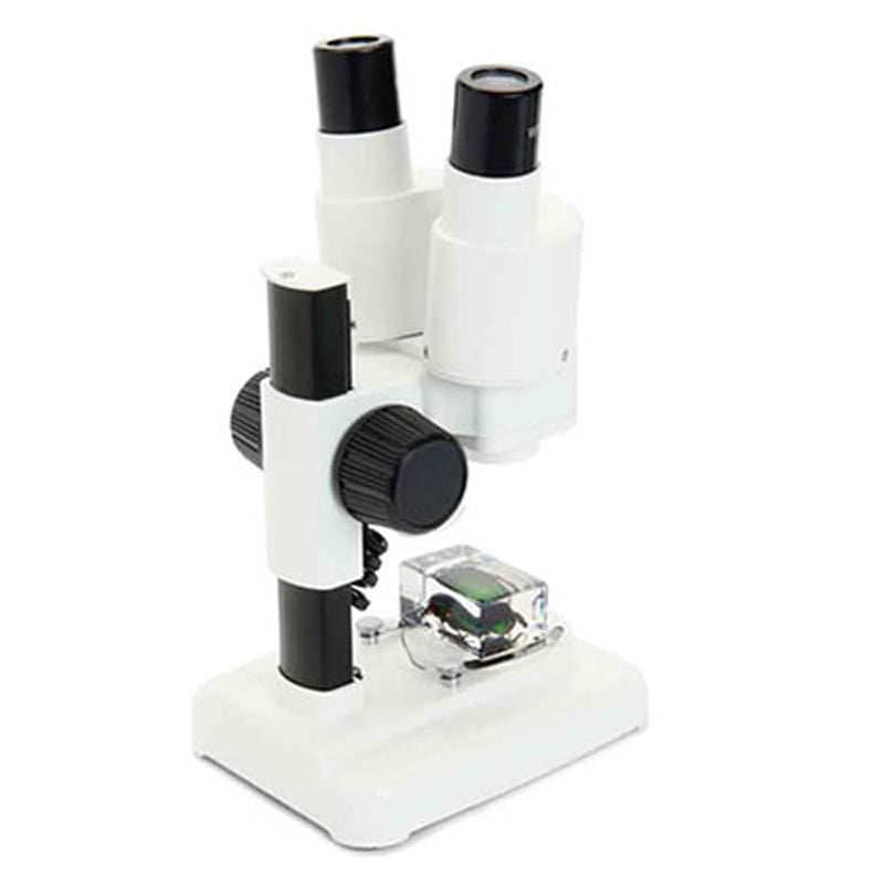Celestron – Celestron Labs – Binocular Stereo Microscope – 20x Magnification – Upper LED Illumination – Includes 2 Specimens S20 - Stereo Microscope