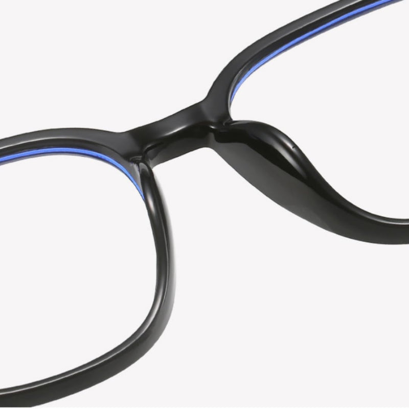 Shiratori Square Blue Light Blocking Glasses for Women Men, Lightweight Frame Anti Eyestrain Computer Glasses Gold Clear