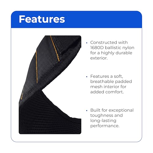 Magnetic Wristband for Men & Women – 10 Strong Magnets for Holding Screws, Nails, Drill Bits – Adjustable 1680D Ballistic Nylon Tool Holder – Cool Handyman Gadgets & DIY Black 10_magnet