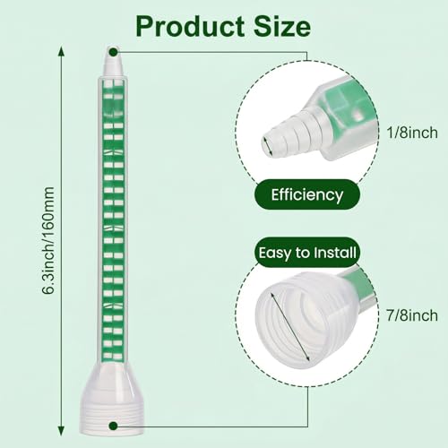 20 Pieces Epoxy Mixing Nozzle, Square Static Mixing Nozzle Tip