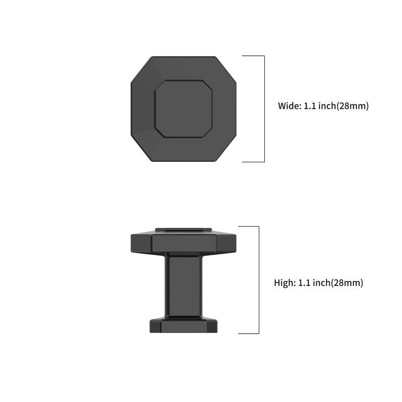 Asidrama 10 Pack Single Hole Center Matte Black Kitchen Cabinet Knobs, Cabinet Knobs Kitchen Cabinet Hardware for Cupboard Drawer Knobs Dresser Knobs Single Hole Knob