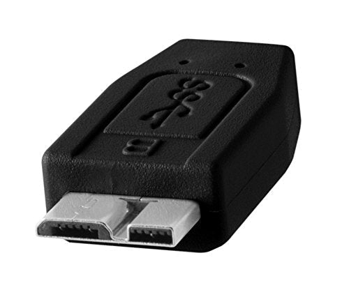 Tether Tools TetherPro USB-C to USB 3.0 Micro-B Cable | for Fast Transfer and Connection Between Camera and Computer | Non-Reflective Black | 15 Feet (4.6 m)
