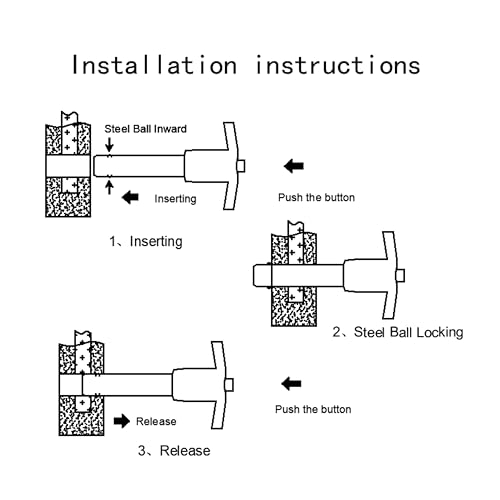 Stainless Steel T-Handle Ball Lock pin, with Lanyard Quick Release pin, Multimedia Audio Quick Latch Home Appliance Accessories (Dia:15/32in (12mm)-1PC, Clamping Length:3-5/32in(80mm)) Dia:15/32in (12mm)-1PC Clamping length:3-5/32in(80mm)