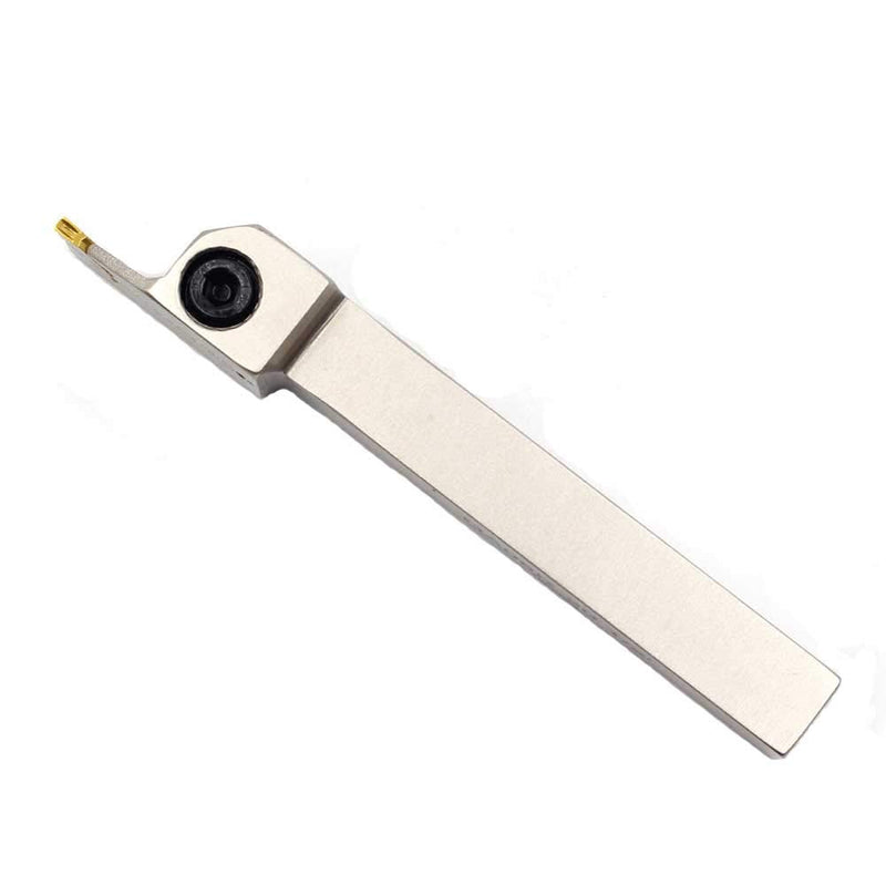 OSCARBIDE 1/2"x1/2"Indexable Parting Grooving Holder,QA08R-20 Heavy Duty Nickel Plated Right -Hand Lathe Cut Off Tool with Carbide Insert GTN-2, 1 Piece