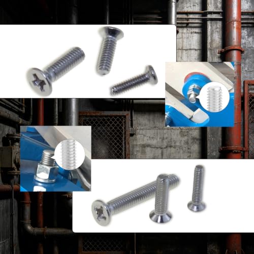 DGZZI 300PCS 304 Stainless Steel Countersunk Screw Set M2/2.5/3 Flat Head Machine Fasteners Suitable for Small Appliances/Furniture/Digital Accessories/Models Assembly