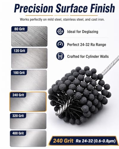 3-3/4"(96mm) Engine Cylinder Flexible Ball Brush Hone Tool 240.0 3.78"(96mm)