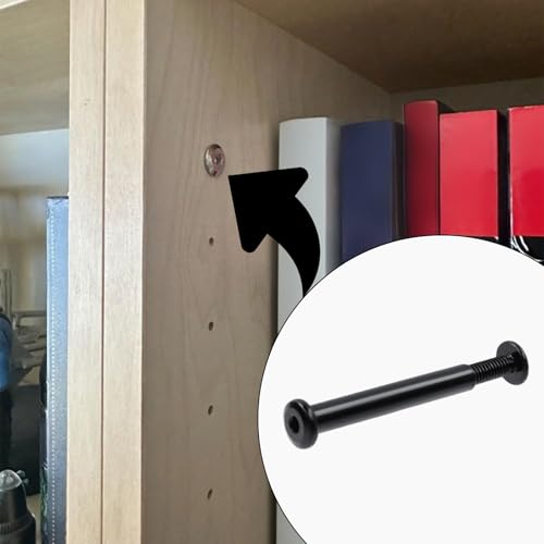 20 Sets M4×35mm Bolts and Nuts, Black Furniture Bolts Hex Screws and Barrel Nuts Kit Binding Post Screw with Allen Wrench for TV Stand and Wood Working Tools(20Sets, M4×35mm) M4×35mm,20Sets