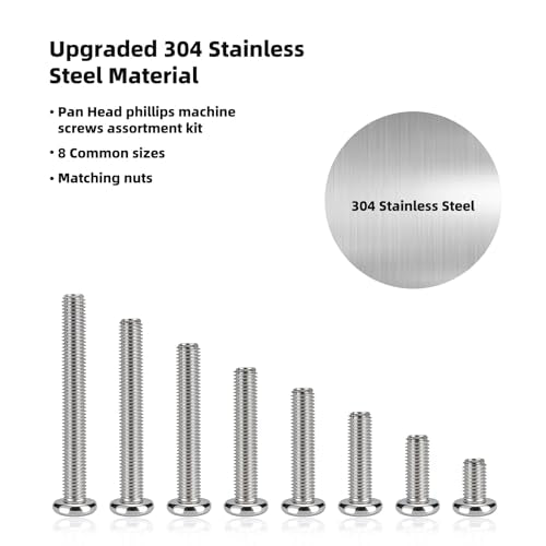 WELLOCKS M3#5 Screw Kit, 540 PCS 304 Stainless Screws